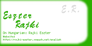 eszter rajki business card
